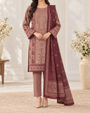 Noor Collection Aneela's Peach Dhanak Embroidered Suit - 3 Pc