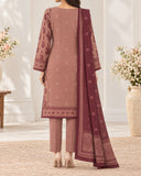 Noor Collection Aneela's Peach Dhanak Embroidered Suit - 3 Pc