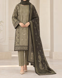 Noor Collection Aneela's Peach Dhanak Embroidered Suit - 3 Pc