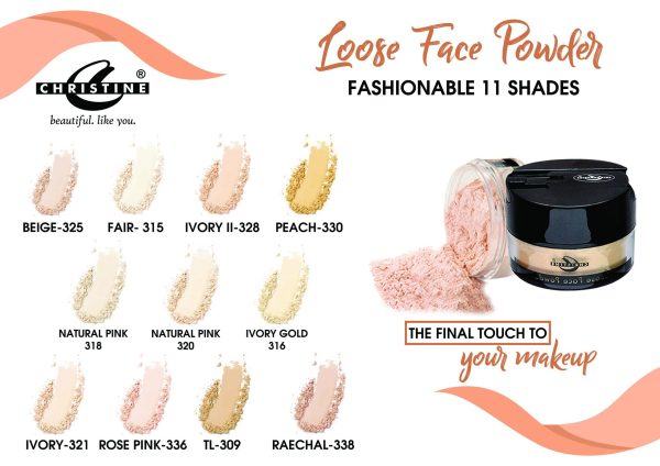 Christine Loose Face Powder - Shade 338 RAECHAL, Compact Powder, Christine, Chase Value