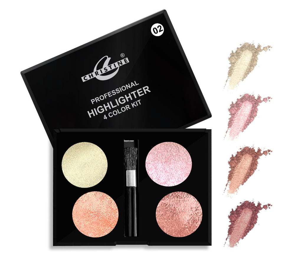 Christine Professional Highlighter 4 Color Kit - 02, Highlighter, Christine, Chase Value