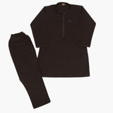 Boys Embroidered Shalwar Suit - Coffee, Boys Shalwar Kameez, Chase Value, Chase Value