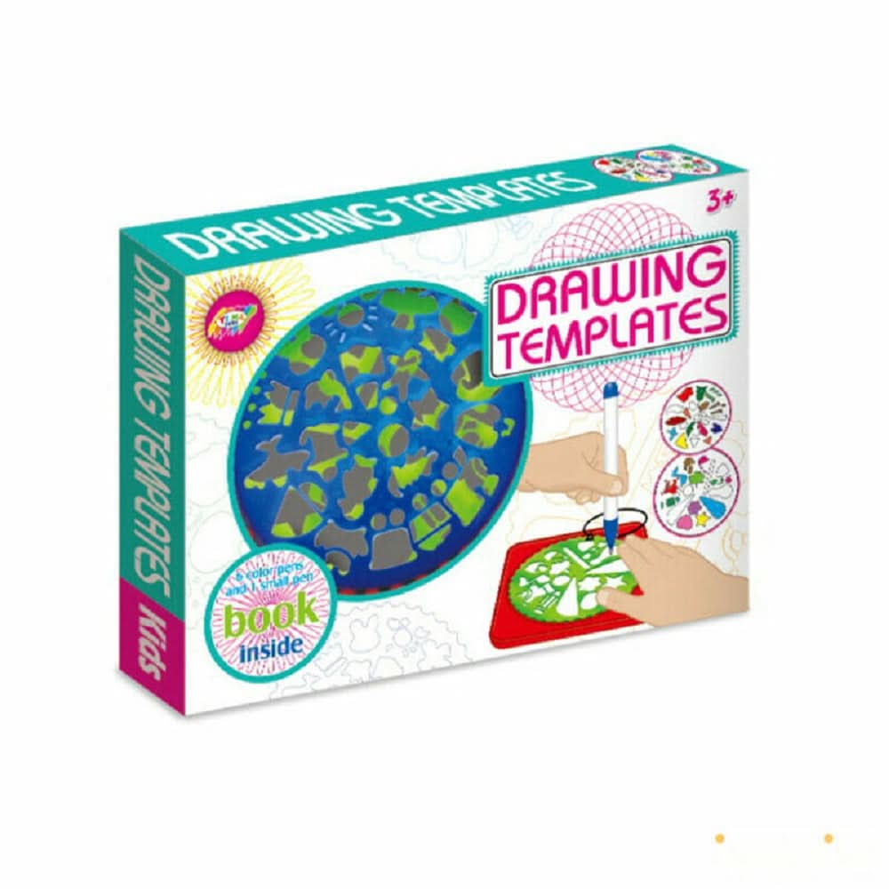 Drawing Templates – 6 Color Pen and 1 Small Pen Set with Book, Educational Toys, Chase Value, Chase Value