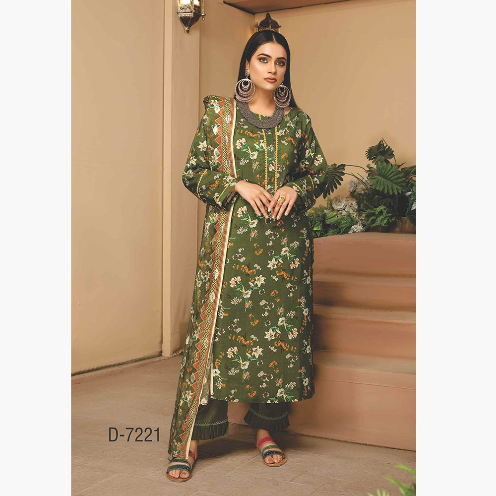 Nizha Linen Printed Luxury Zari Jacquard Unstitched 3Pcs Suit, Women, 3Pcs Shalwar Suit, Rashid Textiles, Chase Value