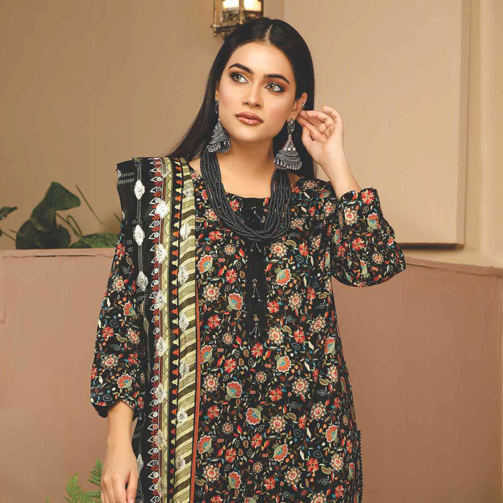 Nizha Linen Printed Luxury Zari Jacquard Unstitched 3Pcs Suit, Women, 3Pcs Shalwar Suit, Rashid Textiles, Chase Value