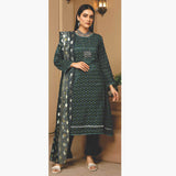 Nizha Linen Printed Luxury Zari Jacquard Unstitched 3Pcs Suit, Women, 3Pcs Shalwar Suit, Rashid Textiles, Chase Value