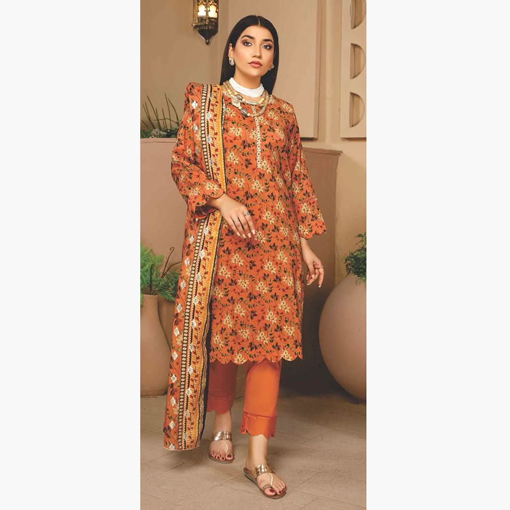 Nizha Linen Printed Luxury Zari Jacquard Unstitched 3Pcs Suit, Women, 3Pcs Shalwar Suit, Rashid Textiles, Chase Value