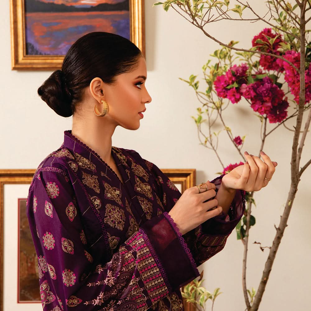 Rashid Sahl Printed Embroidered Lawn Unstitched 3Pcs Suit - 7432, Women, 3Pcs Shalwar Suit, Rashid Textiles, Chase Value