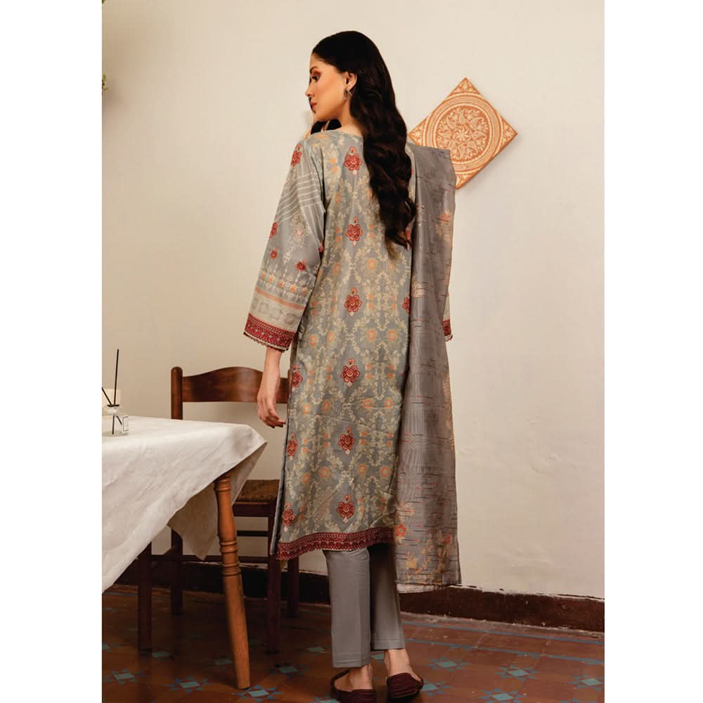 Rashid Sahl Printed Embroidered Lawn Unstitched 3Pcs Suit - 7434, Women, 3Pcs Shalwar Suit, Rashid Textiles, Chase Value