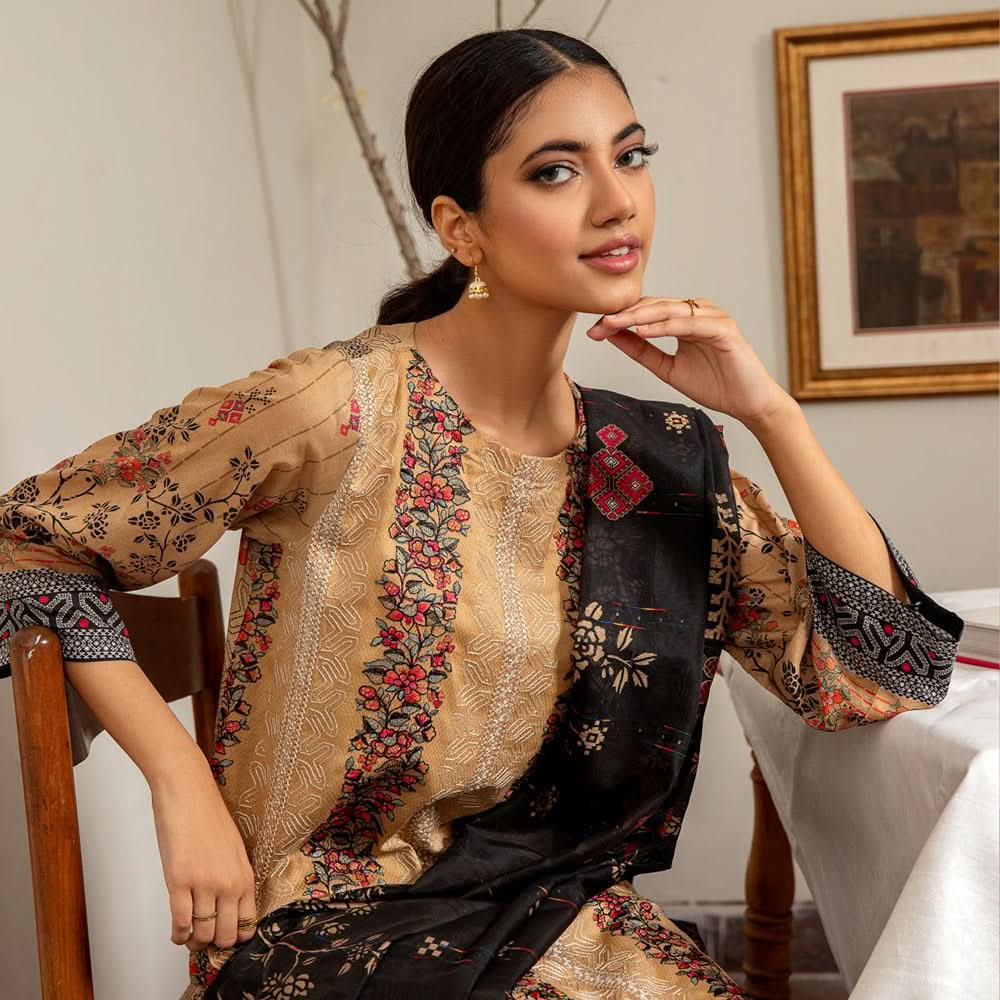 Rashid Sahl Printed Embroidered Lawn Unstitched 3Pcs Suit - 7436, Women, 3Pcs Shalwar Suit, Rashid Textiles, Chase Value