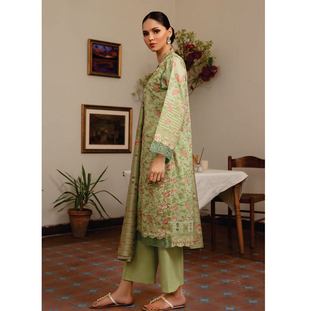 Rashid Sahl Printed Embroidered Lawn Unstitched 3Pcs Suit - 7438, Women, 3Pcs Shalwar Suit, Rashid Textiles, Chase Value