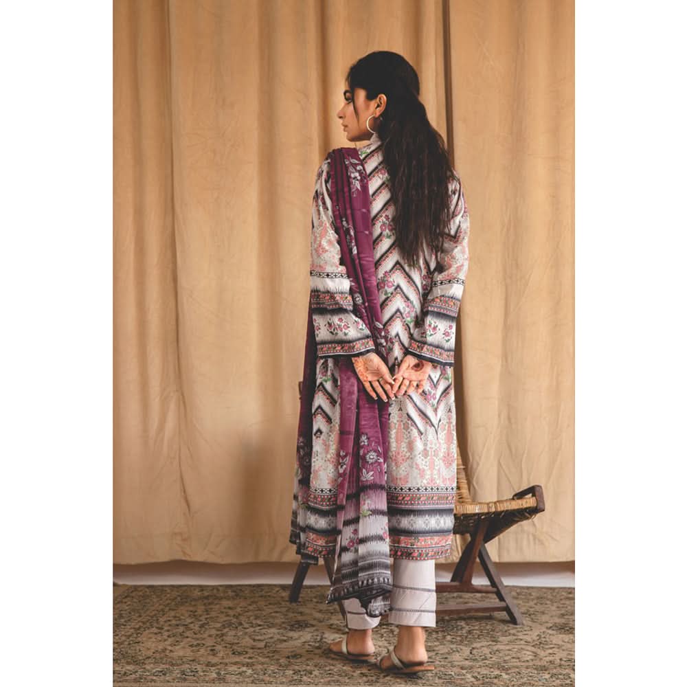 Rashid Chandni Printed Embroidered Lawn Unstitched 3Pcs Suit - 8031, Women, 3Pcs Shalwar Suit, Rashid Textiles, Chase Value