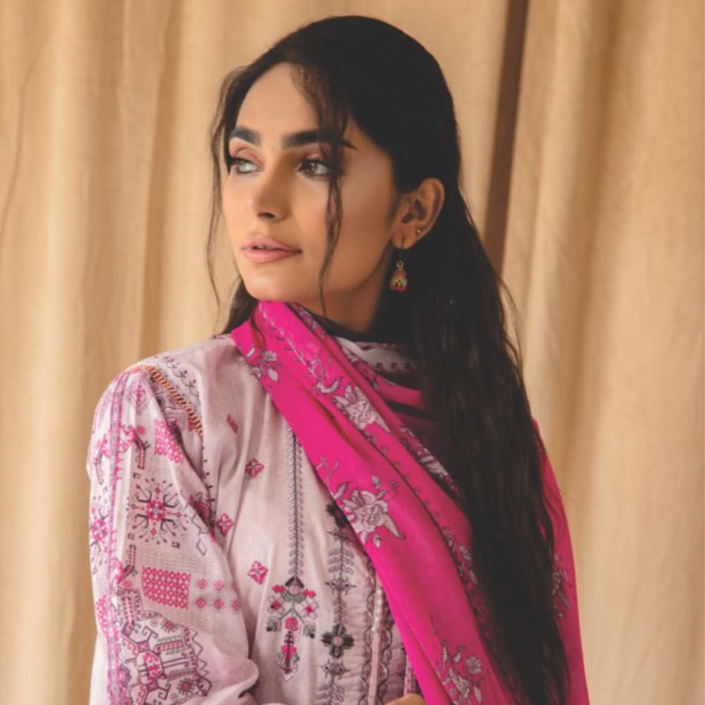 Rashid Chandni Printed Embroidered Lawn Unstitched 3Pcs Suit - 8032, Women, 3Pcs Shalwar Suit, Rashid Textiles, Chase Value