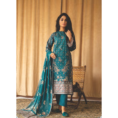 Rashid Chandni Printed Embroidered Lawn Unstitched 3Pcs Suit - 8037