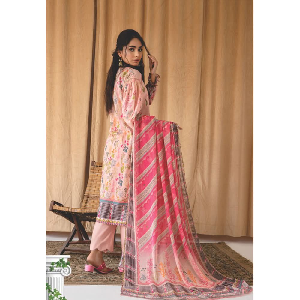 Rashid Chandni Printed Embroidered Lawn Unstitched 3Pcs Suit - 8038, Women, 3Pcs Shalwar Suit, Rashid Textiles, Chase Value