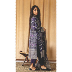 Rashid Chandni Printed Embroidered Lawn Unstitched 3Pcs Suit - 8039