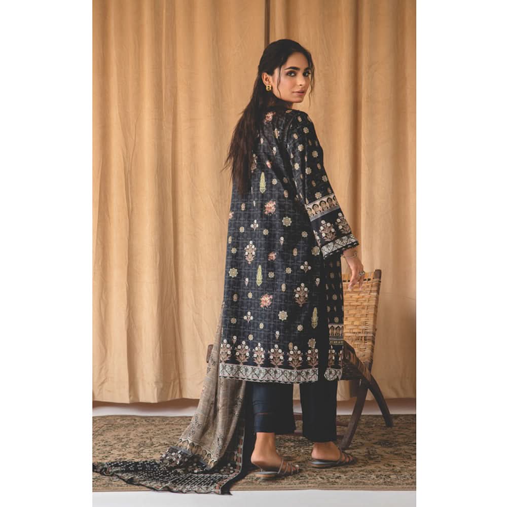 Rashid Chandni Printed Embroidered Lawn Unstitched 3Pcs Suit - 8040, Women, 3Pcs Shalwar Suit, Rashid Textiles, Chase Value