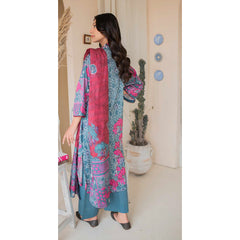 Rashid California Printed Embroidered Lawn Unstitched 3Pcs Suit  - 8182