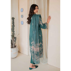 Rashid California Printed Embroidered Lawn Unstitched 3Pcs Suit  - 8184