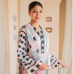 Rashid California Printed Embroidered Lawn Unstitched 3Pcs Suit  - 8186