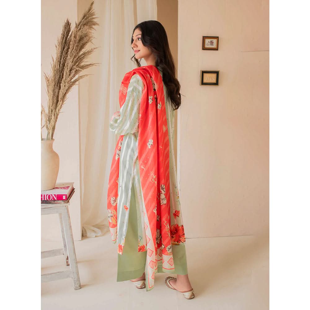 Rashid California Printed Embroidered Lawn Unstitched 3Pcs Suit  - 8190, Women, 3Pcs Shalwar Suit, Rashid Textiles, Chase Value