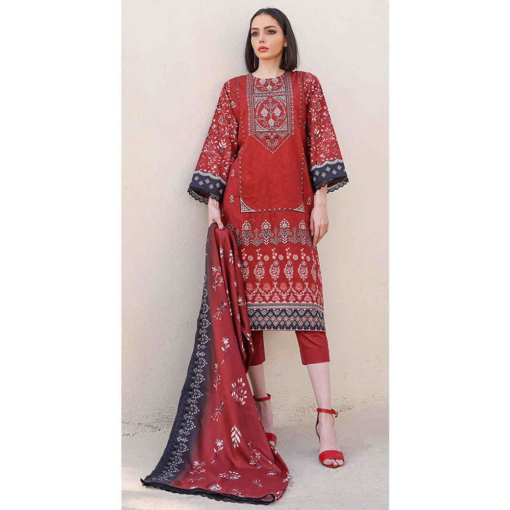Rashid Khaddar Printed Embroidered Unstitched 3pcs Suit - 8352, Women, 3Pcs Shalwar Suit, Rashid Textiles, Chase Value