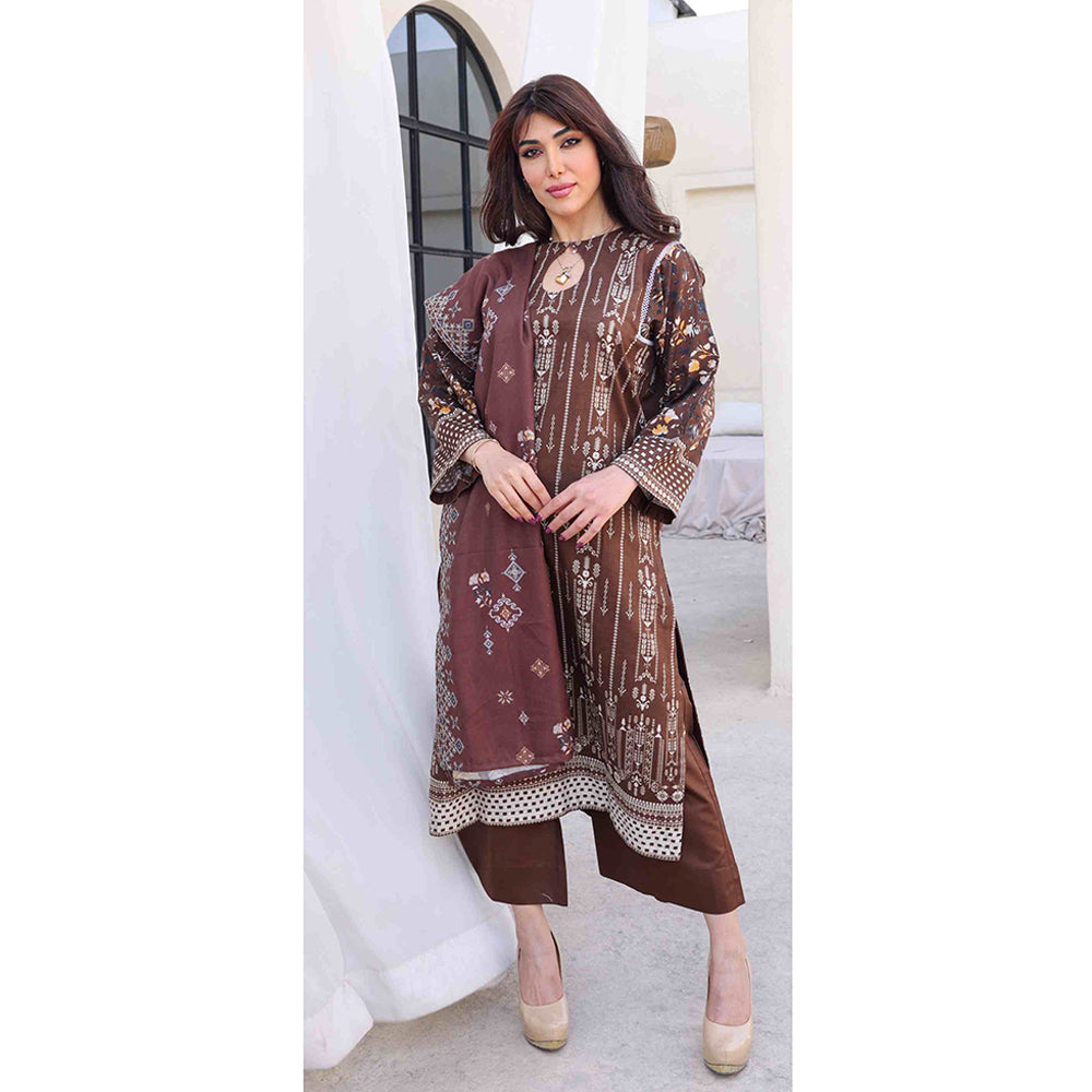 Rashid Khaddar Printed Embroidered Unstitched 3pcs Suit - 8353, Women, 3Pcs Shalwar Suit, Rashid Textiles, Chase Value