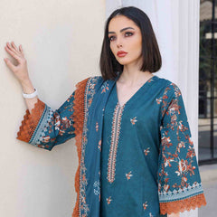 Rashid Khaddar Printed Embroidered Unstitched 3pcs Suit - 8356