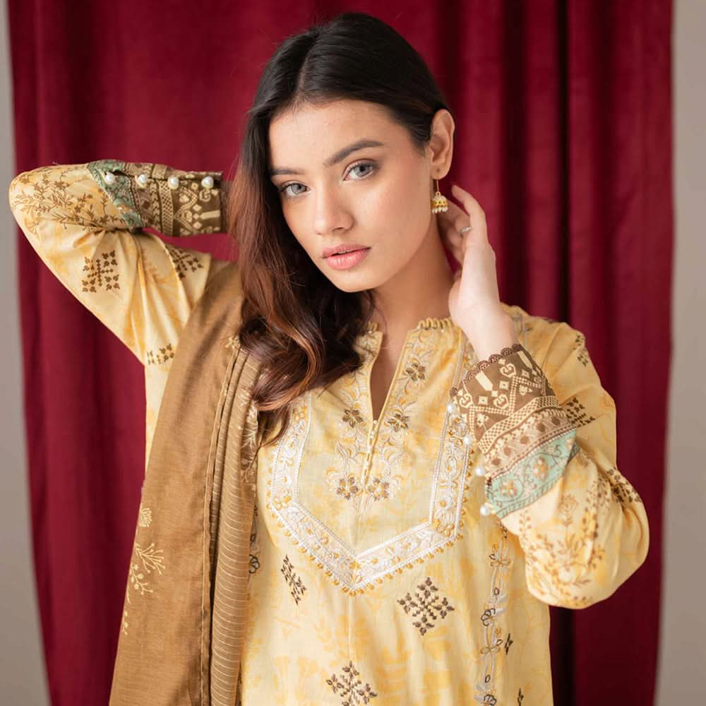 Rashid Bareeha Printed Lawn Embroidered Unstitched 3Pcs Suit - 8671, Women, 3Pcs Shalwar Suit, Rashid Textiles, Chase Value