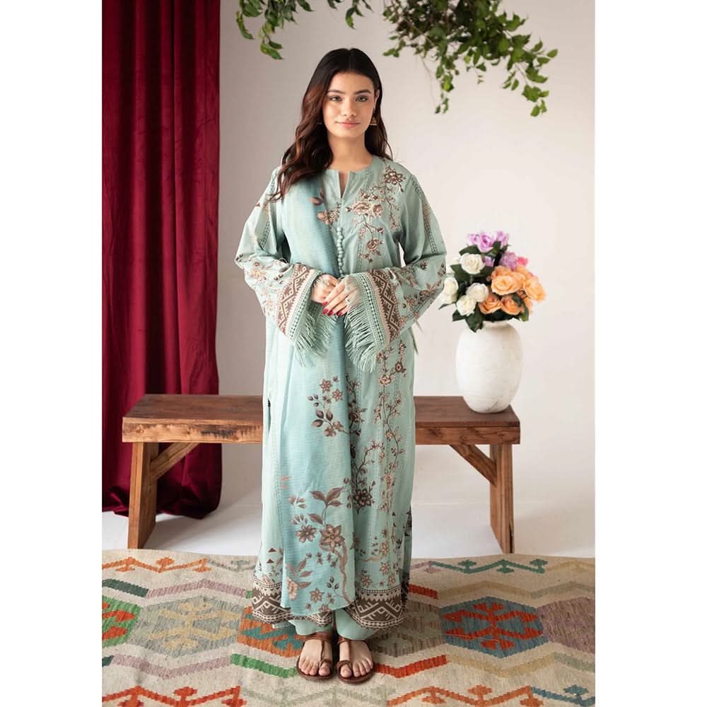 Rashid Bareeha Printed Lawn Embroidered Unstitched 3Pcs Suit - 8679, Women, 3Pcs Shalwar Suit, Rashid Textiles, Chase Value