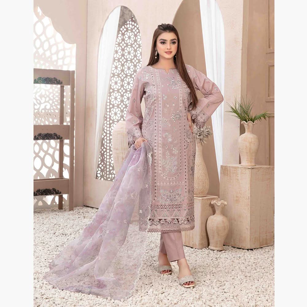 Nezarah Jacquard Emroidered Unstitched 3Pcs Suit - D-9155, Women, 3Pcs Shalwar Suit, Tawakkal Fabrics, Chase Value