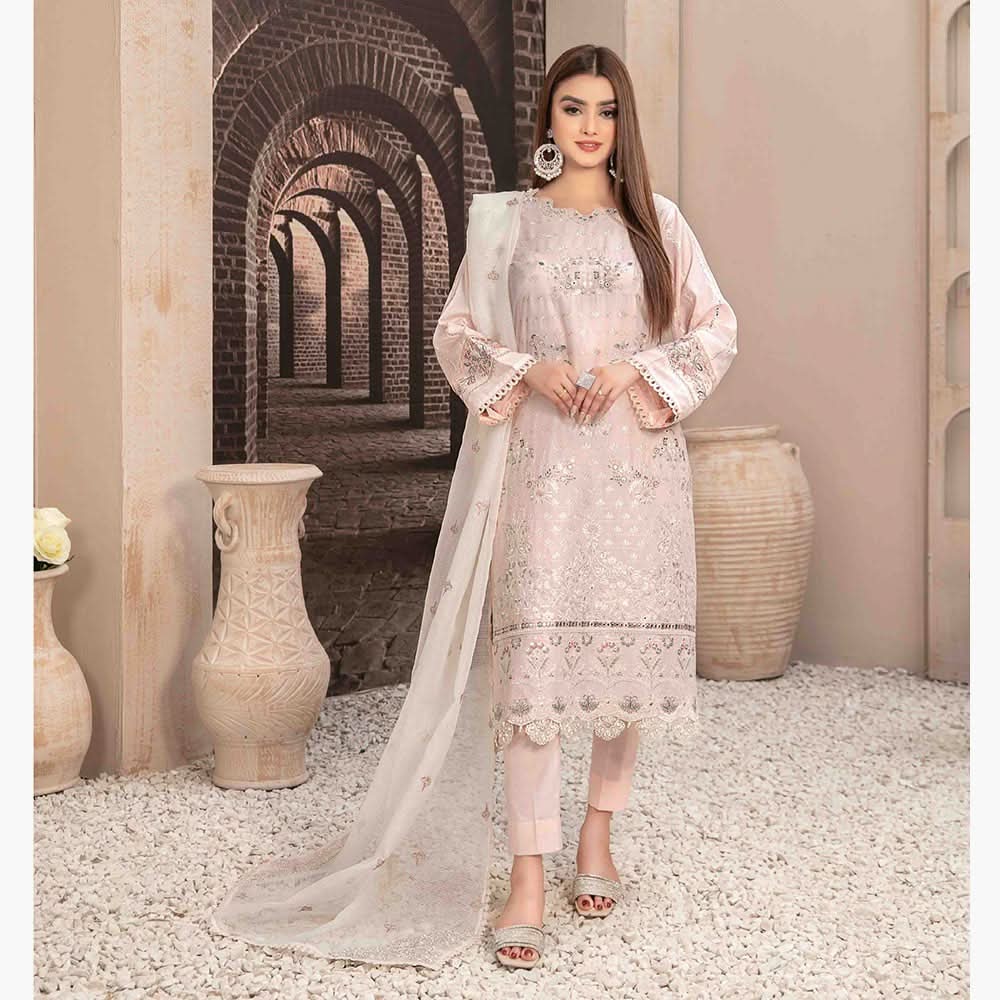 Nezarah Jacquard Emroidered Unstitched 3Pcs Suit - D-9159, Women, 3Pcs Shalwar Suit, Tawakkal Fabrics, Chase Value