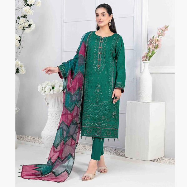 Adina Jacquard Embroidered Unstitched 3Pcs Suit - D-9184, Women, 3Pcs Shalwar Suit, Tawakkal Fabrics, Chase Value