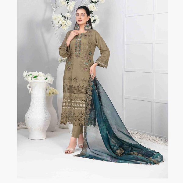 Adina Jacquard Embroidered Unstitched 3Pcs Suit - D-9191, Women, 3Pcs Shalwar Suit, Tawakkal Fabrics, Chase Value