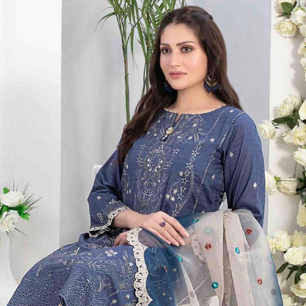 Adina Jacquard Embroidered Unstitched 3Pcs Suit - D-9193, Women, 3Pcs Shalwar Suit, Tawakkal Fabrics, Chase Value