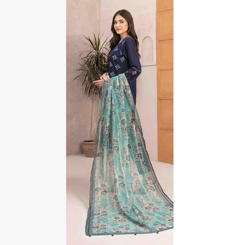 Leena Fancy Schiffli Embroidered Unstitched 3pcs Suit - 9237, Women, 3Pcs Shalwar Suit, Tawakkal Fabrics, Chase Value