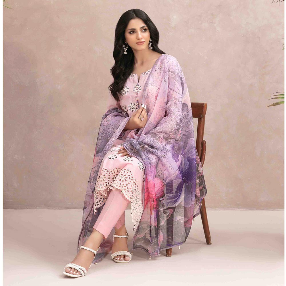 Leena Fancy Schiffli Embroidered Unstitched 3pcs Suit - 9244, Women, 3Pcs Shalwar Suit, Tawakkal Fabrics, Chase Value