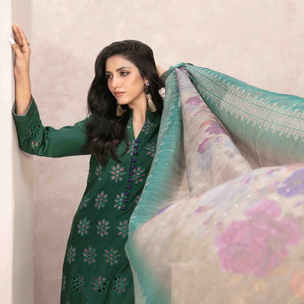 Leena Fancy Schiffli Embroidered Unstitched 3pcs Suit - 9246, Women, 3Pcs Shalwar Suit, Tawakkal Fabrics, Chase Value