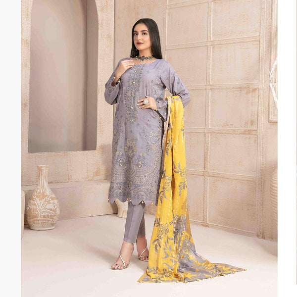 Mahrooh Embroidered Unstitched 3pcs Suit - 9250, Women, 3Pcs Shalwar Suit, Tawakkal Fabrics, Chase Value