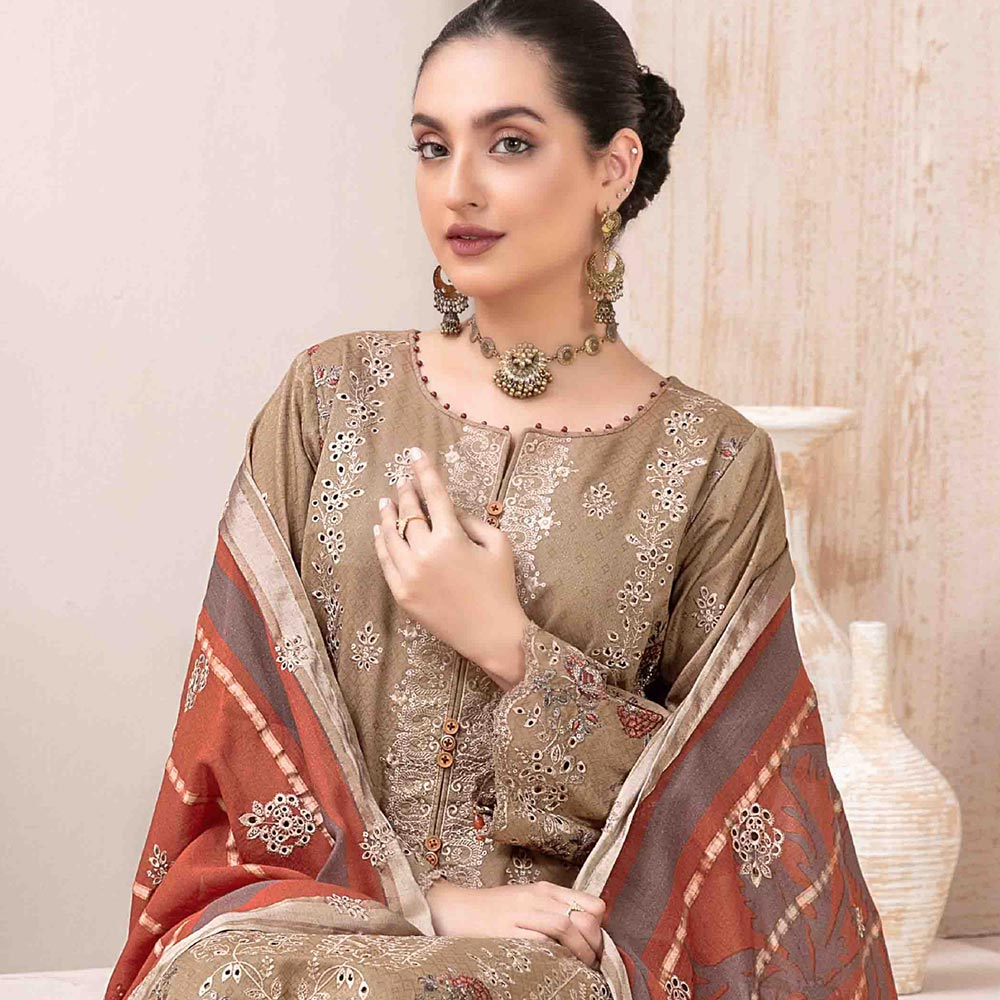 Mahrooh Embroidered Unstitched 3pcs Suit - 9252, Women, 3Pcs Shalwar Suit, Tawakkal Fabrics, Chase Value