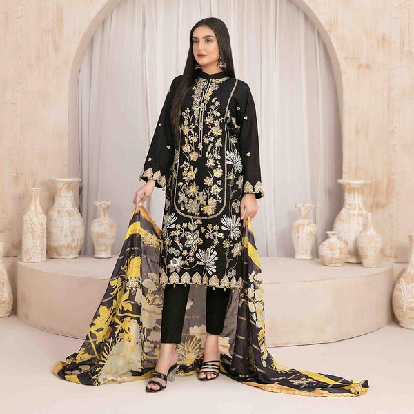 Mahrooh Embroidered Unstitched 3pcs Suit - 9253, Women, 3Pcs Shalwar Suit, Tawakkal Fabrics, Chase Value