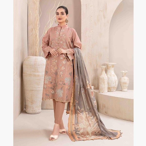 Mahrooh Embroidered Unstitched 3pcs Suit - 9254, Women, 3Pcs Shalwar Suit, Tawakkal Fabrics, Chase Value