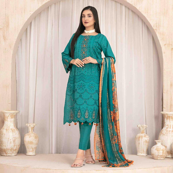 Mahrooh Embroidered Unstitched 3pcs Suit - 9256, Women, 3Pcs Shalwar Suit, Tawakkal Fabrics, Chase Value