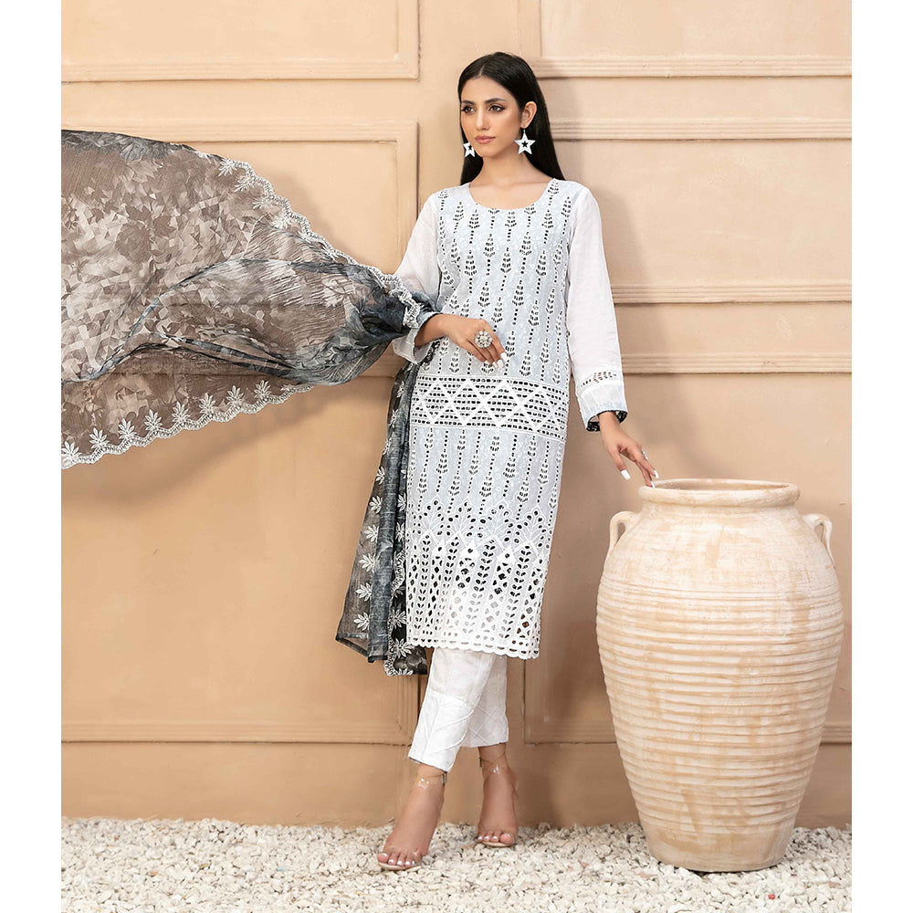 Tawakkal Serra Lawn Banarsi Jacquard Embroidered Unstitched Suit 3Pcs - 9, Women, 3Pcs Shalwar Suit, Tawakkal, Chase Value