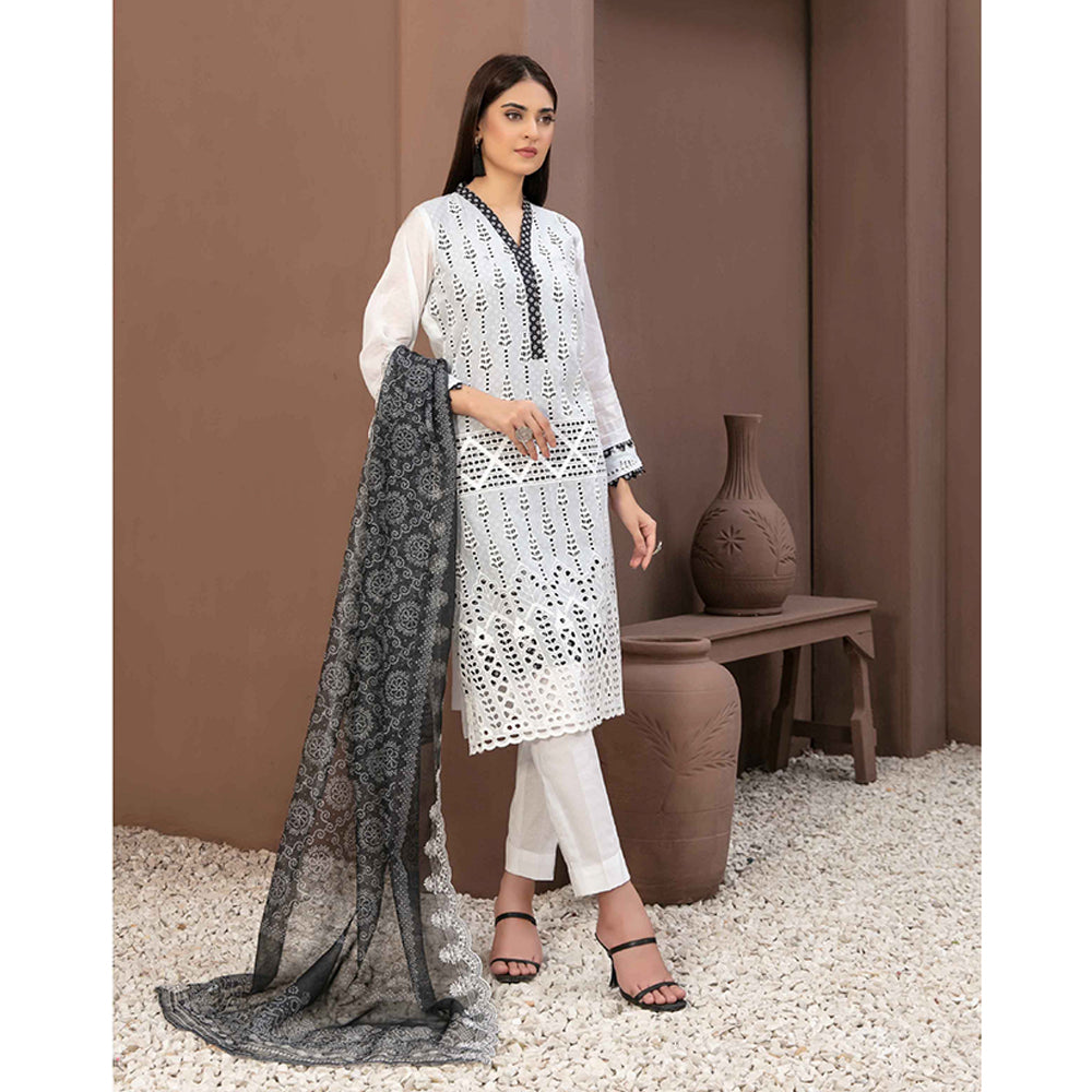Tawakkal Serra Lawn Banarsi Jacquard Embroidered Unstitched Suit 3Pcs - 10, Women, 3Pcs Shalwar Suit, Tawakkal, Chase Value