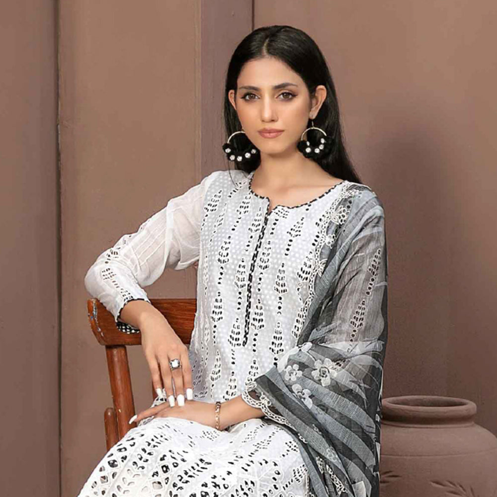 Tawakkal Serra Lawn Banarsi Jacquard Embroidered Unstitched Suit 3Pcs - 11, Women, 3Pcs Shalwar Suit, Tawakkal, Chase Value