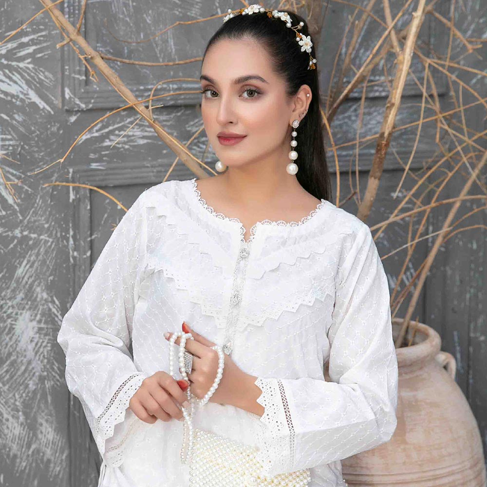 Zara Schiffli Embroidered Unstitched 2Pcs Suit - D-9474, Women, 2Pcs Shalwar Suit, Tawakkal Fabrics, Chase Value