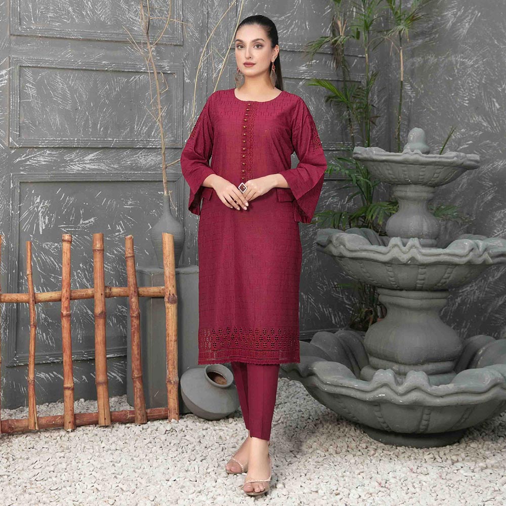 Zara Schiffli Embroidered Unstitched 2Pcs Suit - D-9475, Women, 2Pcs Shalwar Suit, Tawakkal Fabrics, Chase Value
