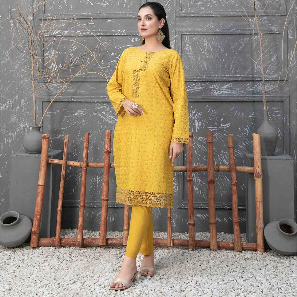 Zara Schiffli Embroidered Unstitched 2Pcs Suit - D-9476, Women, 2Pcs Shalwar Suit, Tawakkal Fabrics, Chase Value