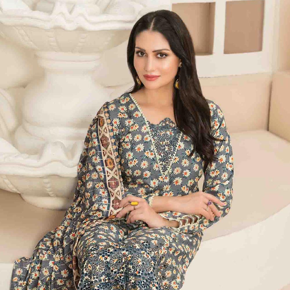 Tawakkal Mayal Viscose Embroidered Unstitched 3Pcs Suit With Shawl, Women, 3Pcs Shalwar Suit, Tawakkal Fabrics, Chase Value